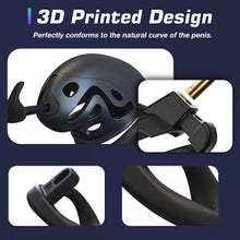 Load image into Gallery viewer, 3D Chastity Device with 3 Sizes Rings