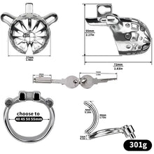 Charger l'image dans la galerie, Removable PA Chastity Cage -size