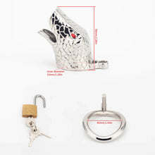 Load image into Gallery viewer, Snake Head Chastity Cage