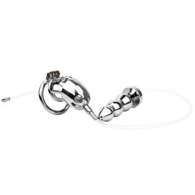Lade das Bild in den Galerie-Viewer, Spiked Male Chastity Cage with Anal Plug