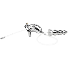 Lade das Bild in den Galerie-Viewer, Spiked Male Chastity Cage with Anal Plug