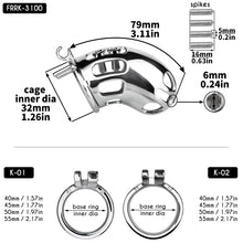Lade das Bild in den Galerie-Viewer, Spiked Male Chastity Cage with Anal Plug