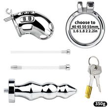 Lade das Bild in den Galerie-Viewer, Spiked Male Chastity Cage with Anal Plug