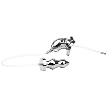 Lade das Bild in den Galerie-Viewer, Spiked Male Chastity Cage with Anal Plug