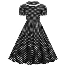 Load image into Gallery viewer, V Neck Polka Dot Printed Vintage Dresses
