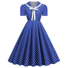 Load image into Gallery viewer, V Neck Polka Dot Printed Vintage Dresses