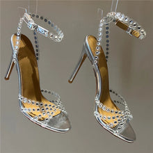 Charger l'image dans la galerie, Sissy Bela Bling Bling Crystal Sandals Silver, gallery view 5