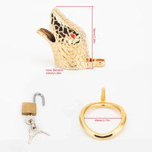 Load image into Gallery viewer, Snake Head Chastity Cage
