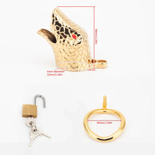 Load image into Gallery viewer, Snake Head Chastity Cage