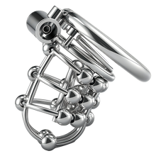 Lade das Bild in den Galerie-Viewer, Stainless Steel Bead PA Chastity Cage 2