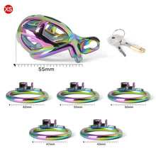 Load image into Gallery viewer, Colorful Stainless Stee Cobra Chastity Cage