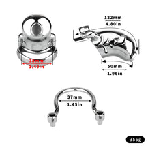 Lade das Bild in den Galerie-Viewer, Dolphin Steel Chastity Cage with Anti-ring Removable - cage size