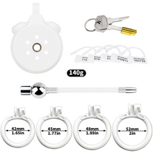Charger l'image dans la galerie, Flat Chastity Cage with Detchable Ball Catheter- 22