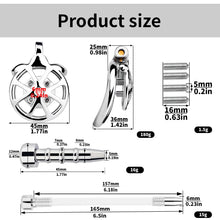 Load image into Gallery viewer, Flat Cock Cage With Removable Spikes