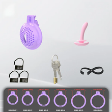 Charger l'image dans la galerie, Flat Soft Chastity Cage with 6 Rings - 9