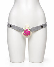 Charger l'image dans la galerie, Grey Houndstooth elastic support strap shown from the front on a display mannequin; cage not included