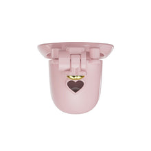 Charger l'image dans la galerie, Solid pink heart chastity cage, rear view