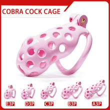 Lade das Bild in den Galerie-Viewer, Pink Hole Mamba Chastity Cage Kit 1.77 To 4.13 Inches feature details graphic 1