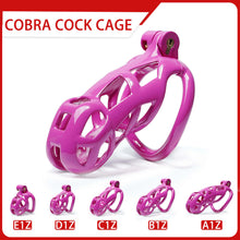 Charger l'image dans la galerie, Purple Mamba Chastity Cage Kit 1.77 To 4.13 Inches Long feature details graphic 1