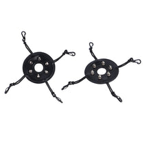 Charger l'image dans la galerie, Pair of black riveted covers with four elastic fastening cords