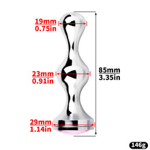 Lade das Bild in den Galerie-Viewer, Short Smooth Stainless Steel Mamba Cage with Belt dimensions showing 19mm, 0.75in, 23mm