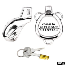 Charger l'image dans la galerie, Short Smooth Stainless Steel Cobra Cage with Belt