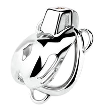 Lade das Bild in den Galerie-Viewer, Short Smooth Stainless Steel Mamba Cage with Belt in alternate gallery view 8