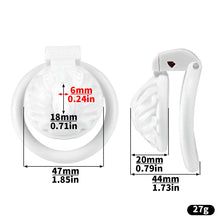 Load image into Gallery viewer, Sissy Pussy Chastity Cage -white cage -size