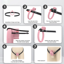 Charger l'image dans la galerie, Flat Soft Chastity Cage with 6 Rings - 10