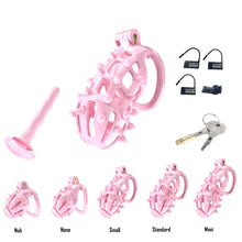 Charger l'image dans la galerie, Chastity Cage with Soft Spikes Removable