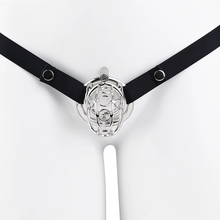 Load image into Gallery viewer, Steel Chastity Device with PA with belt