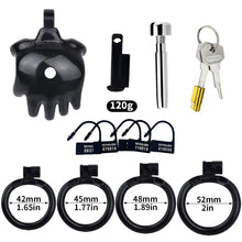 Load image into Gallery viewer, The Hand of Desire Holding Chastity Cage - black cage