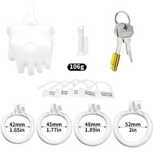 Load image into Gallery viewer, The Hand of Desire Holding Chastity Cage - white cage