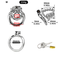 Lade das Bild in den Galerie-Viewer, Thick Chainmail Steel Chastity Lock - 5