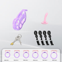 Load image into Gallery viewer, Upgrade Invisible Purple Cobra Chastity Cage 3