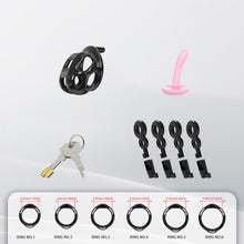 Charger l'image dans la galerie, Upgrade Invisible Black Cobra Chastity Cage