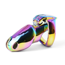 Load image into Gallery viewer, V4 Rainbow Steel Chastity Cage
