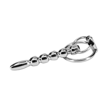 Load image into Gallery viewer, Beaded Urethral Sound With Cock Ring BDSM