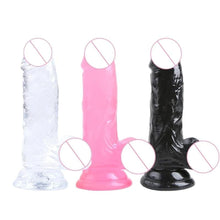 Lade das Bild in den Galerie-Viewer, Silikon Jelly Delight Realistischer Dildo mit Saugnapf BDSM