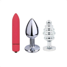 Load image into Gallery viewer, Beginner Perfect Butt Plug Set 3pcs BDSM