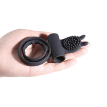 Load image into Gallery viewer, Clit-Friendly Vibrating Dual Cock Ring