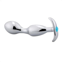 Lade das Bild in den Galerie-Viewer, Juwelenbesetzter Buttplug aus rostfreiem Metall BDSM