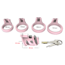 Lade das Bild in den Galerie-Viewer, Ivy Zweifarbiger Peniskäfig aus Kunststoff, 2,28 Zoll lang