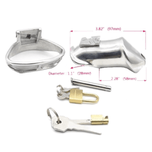 Load image into Gallery viewer, Sophie Metal Chastity Device 3.82 inches long