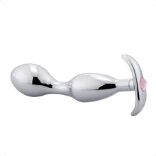 Lade das Bild in den Galerie-Viewer, Juwelenbesetzter Buttplug aus rostfreiem Metall BDSM