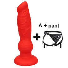 Lade das Bild in den Galerie-Viewer, Hundeknoten-Dildo zum Umschnallen, wasserdicht