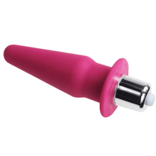 Load image into Gallery viewer, Silicone Vibrating Jelly Butt Plug | Mini Cone-Shaped
