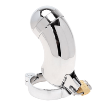 Lade das Bild in den Galerie-Viewer, Violetter Peniskäfig mit Vollmetallabdeckung, 9,9 cm lang