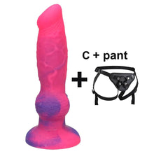 Lade das Bild in den Galerie-Viewer, Hundeknoten-Dildo zum Umschnallen, wasserdicht
