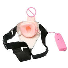 Lade das Bild in den Galerie-Viewer, Pegging Hollow Vibrating Strap On 7 Zoll